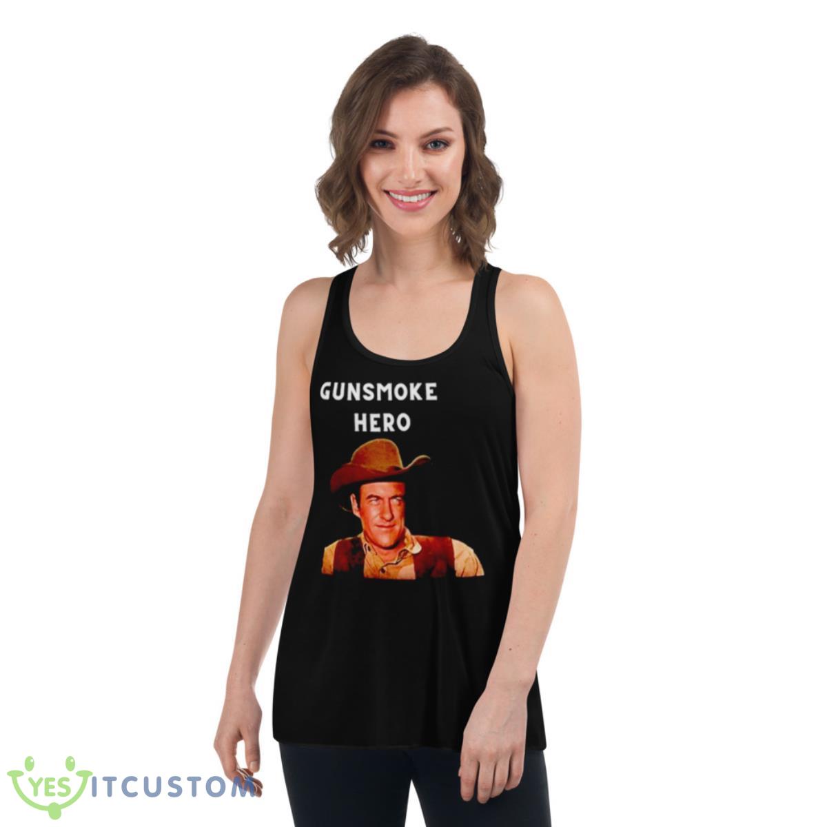 Gunsmoke Hero Shirt 5 Gunsmoke Hero Shirt - Women's Flowy Racerback Tank