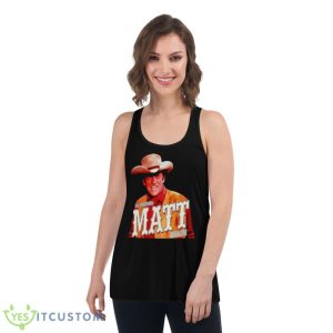 Gunsmoke Us Marshal Matt Dillon Shirt 10 Gunsmoke Us Marshal Matt Dillon Shirt - Women's Flowy Racerback Tank