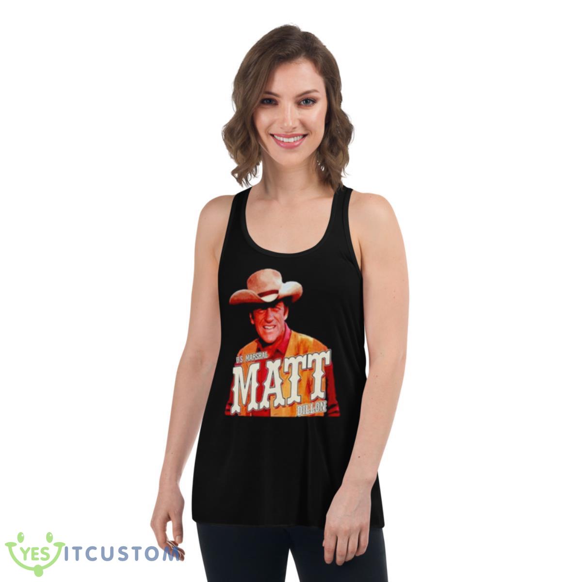 Gunsmoke Us Marshal Matt Dillon Shirt 5 Gunsmoke Us Marshal Matt Dillon Shirt - Women's Flowy Racerback Tank