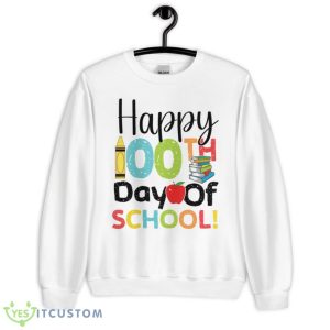 Happy 100th Day of School Book Pencil Apple T-Shirt Product Photo 1