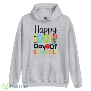 Happy 100th Day of School Book Pencil Apple T-Shirt Product Photo 5