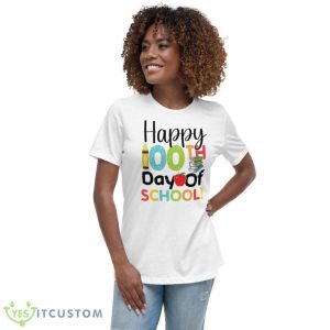 Happy 100th Day of School Book Pencil Apple T-Shirt Product Photo 7