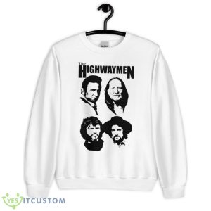 Highwaymen Outlaw Country Super Group The Black Stencil 2 Shirt - Unisex Heavy Blend Crewneck Sweatshirt