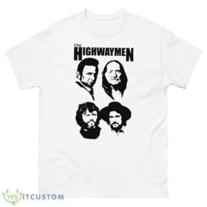 Highwaymen Outlaw Country Super Group The Black Stencil 2 Shirt - 500 Men’s Classic Tee Gildan