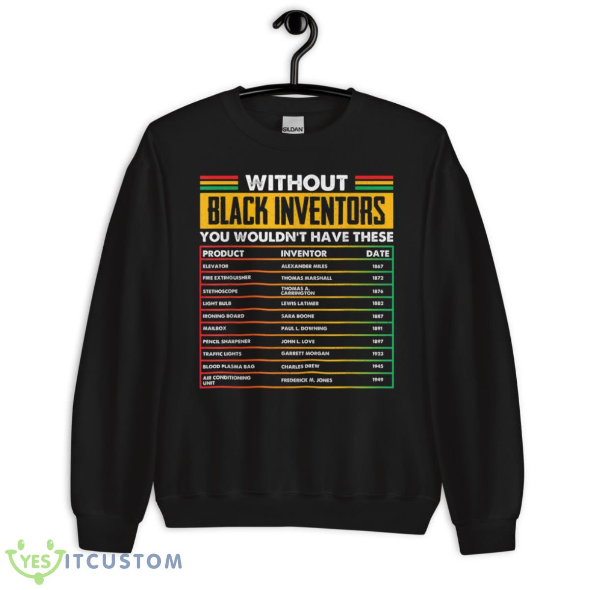 History Of Forgotten Black Inventors Black History Month Shirt 3 History Of Forgotten Black Inventors Black History Month Shirt - Unisex Crewneck Sweatshirt
