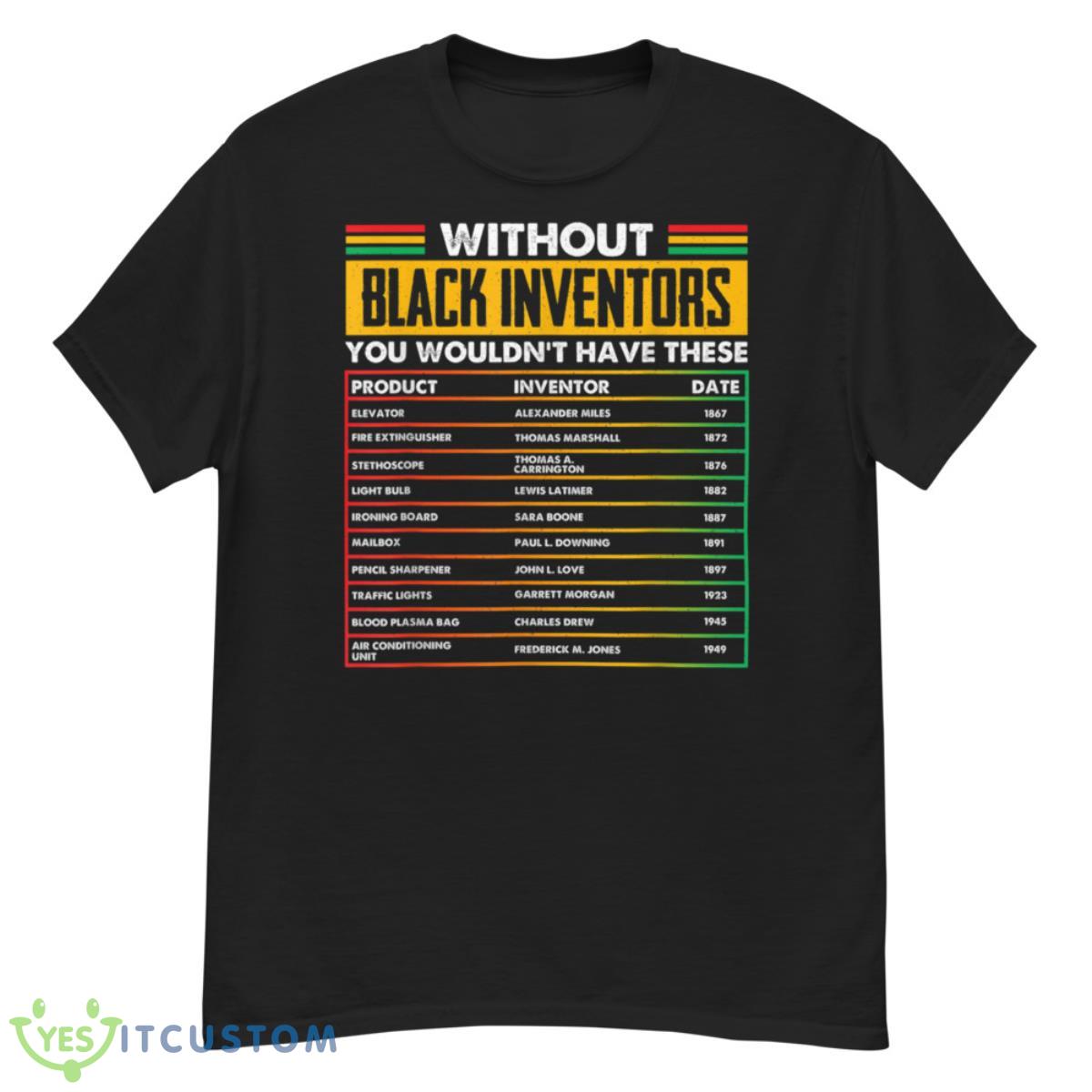 History Of Forgotten Black Inventors Black History Month Shirt 12 History Of Forgotten Black Inventors Black History Month Shirt - G500 Men’s Classic T-Shirt