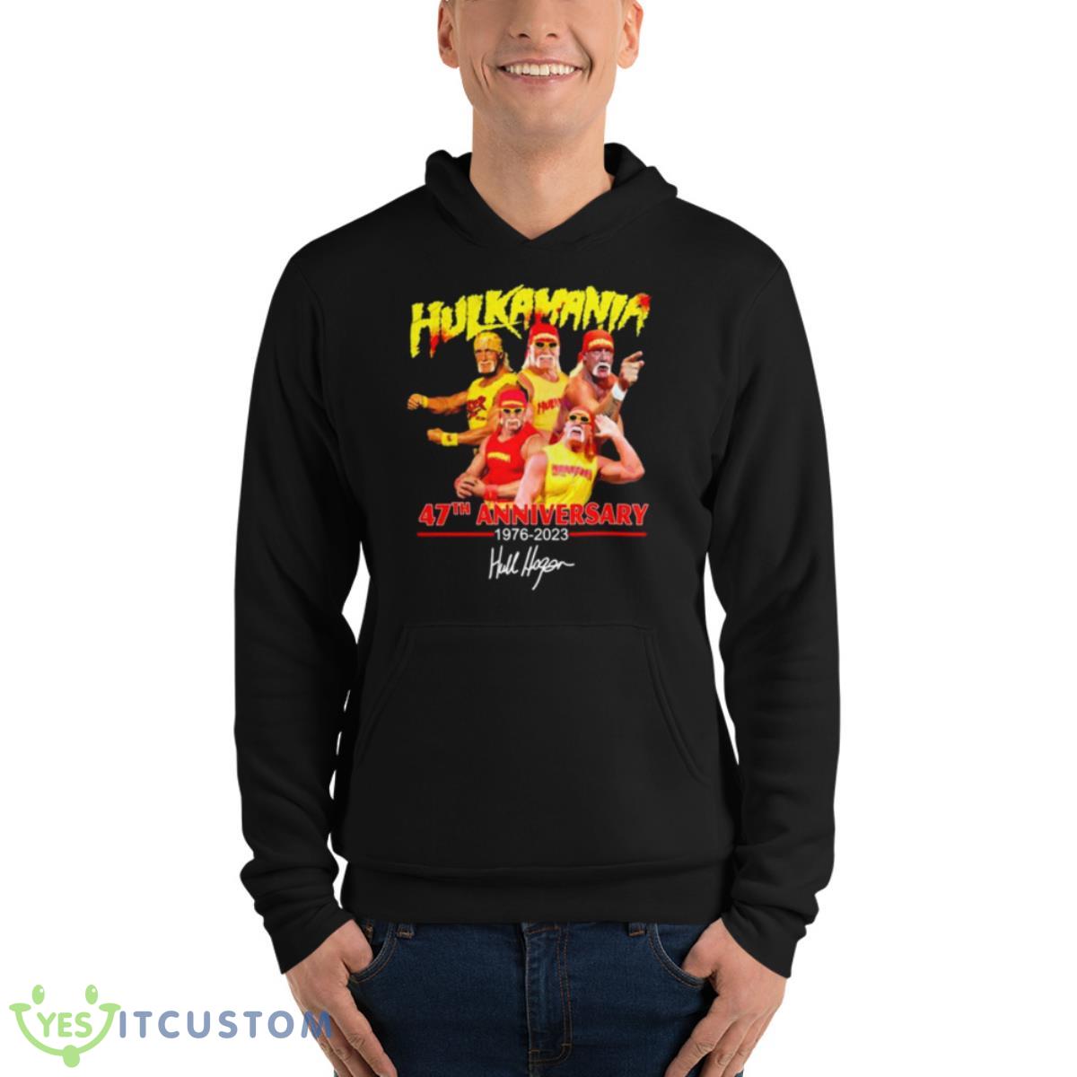 Hulkamania 47th Anniversary Signature Legend Shirt 4 Hulkamania 47th Anniversary Signature Legend Shirt - Unisex Fleece Pullover Hoodie