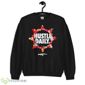 Hustle Daily Rose Circle Shirt - Unisex Crewneck Sweatshirt
