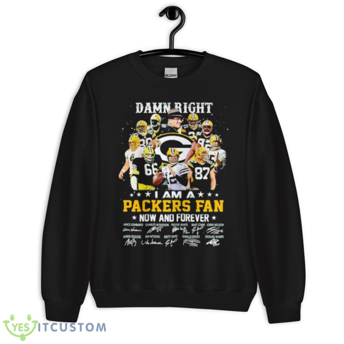 I Am A Packers Fan Damn Right Now And Forever Signature Shirt 3 I Am A Packers Fan Damn Right Now And Forever Signature Shirt - Unisex Crewneck Sweatshirt