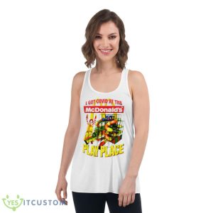 I Got COVID At The Play Palace Shirt - Women's Flowy Racerback Tank