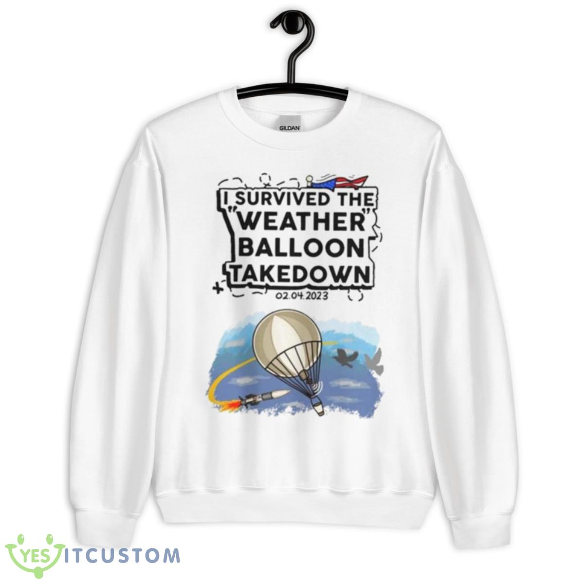 I Survived The Weather Balloon Takedown 2023 Shirt 11 I Survived The Weather Balloon Takedown 2023 Shirt - Unisex Heavy Blend Crewneck Sweatshirt