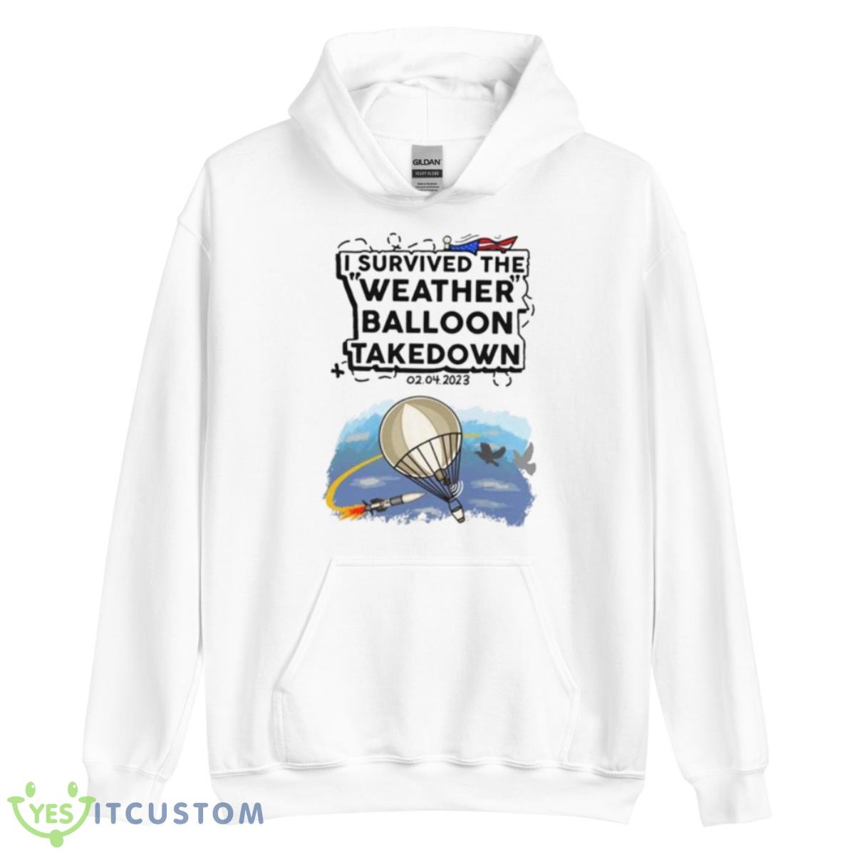 I Survived The Weather Balloon Takedown 2023 Shirt 3 I Survived The Weather Balloon Takedown 2023 Shirt - Unisex Heavy Blend Hooded Sweatshirt