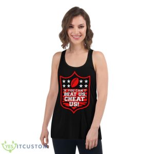 If You Can’t Beat Us Cheat Us Cincinnati Football Shirt 10 If You Can’t Beat Us Cheat Us Cincinnati Football Shirt - Women's Flowy Racerback Tank