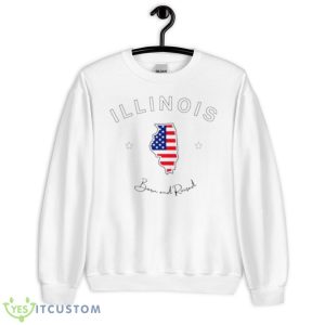 Illinois State Born And Raised Shirt - Unisex Heavy Blend Crewneck Sweatshirt