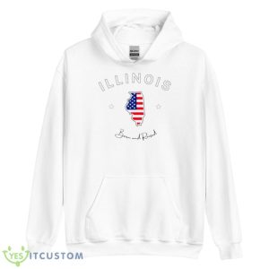 Illinois State Born And Raised Shirt - Unisex Heavy Blend Hooded Sweatshirt