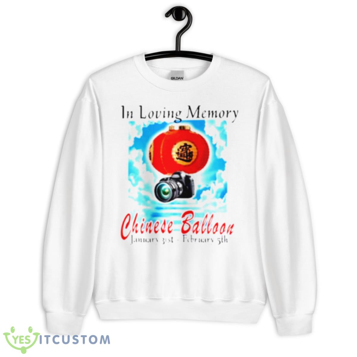 In Loving Memory Chinese Balloon Shirt 2 In Loving Memory Chinese Balloon Shirt - Unisex Heavy Blend Crewneck Sweatshirt