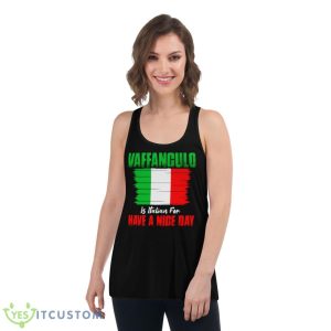 Italia Flag Art Vaffanculo Shirt 10 Italia Flag Art Vaffanculo Shirt - Women's Flowy Racerback Tank