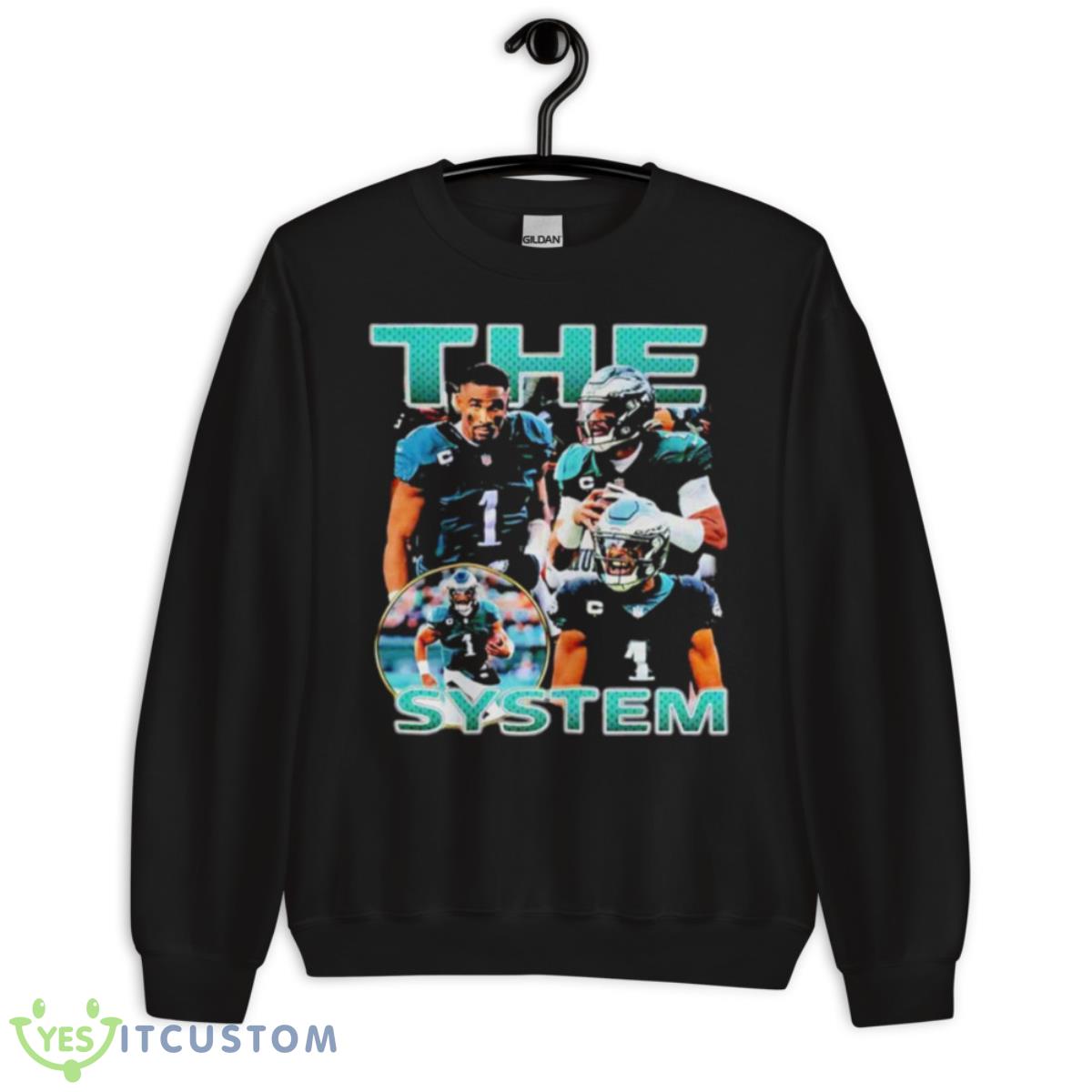 Jalen Hurts The System Shirt 3 Jalen Hurts The System Shirt - Unisex Crewneck Sweatshirt
