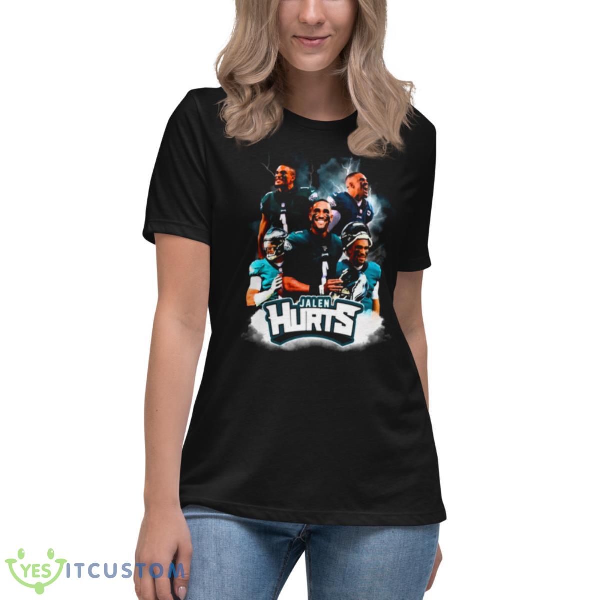 Jalen Hurts Trending Shirt 6 Jalen Hurts Trending Shirt - Women's Relaxed Short Sleeve Jersey Tee