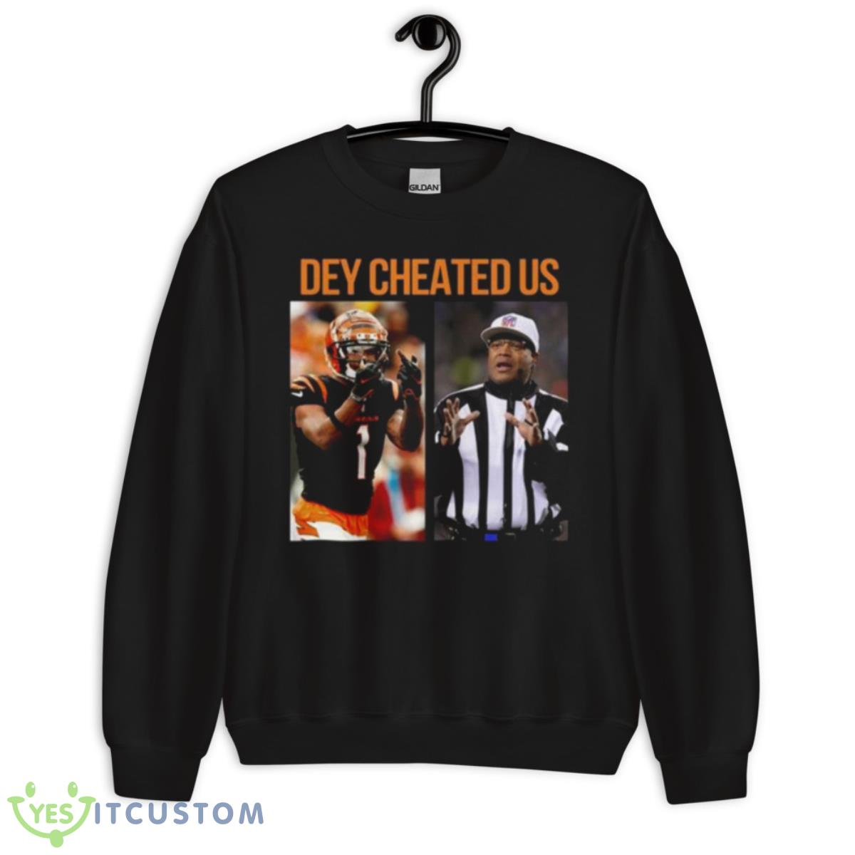 Ja’marr Chase Dey Cheated Us Shirt 13 Ja’marr Chase Dey Cheated Us Shirt - Unisex Crewneck Sweatshirt