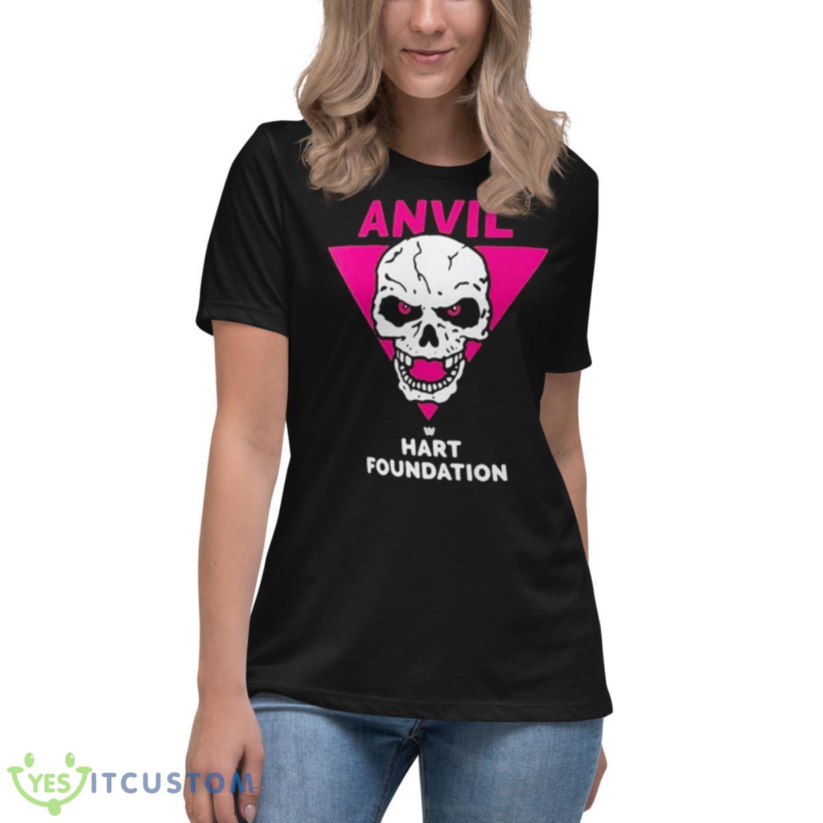 Jim Neidhart Hart Foundation Retro Shirt 6 Jim Neidhart Hart Foundation Retro Shirt - Women's Relaxed Short Sleeve Jersey Tee