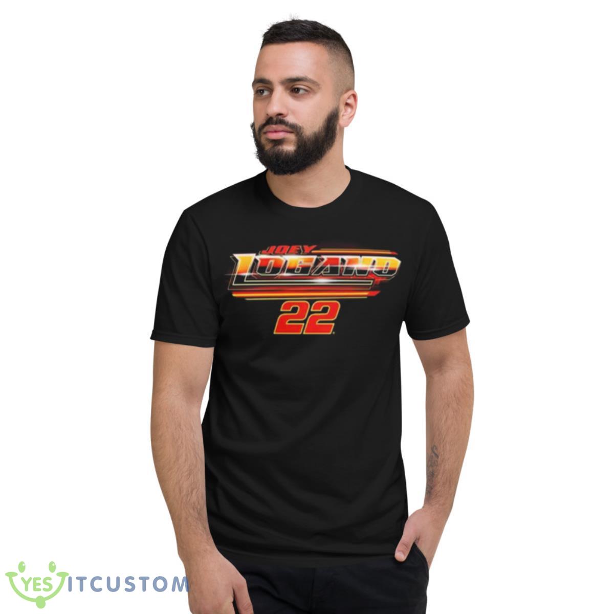 Joey Logano Team Penske Black 2023 #22 Shell Pennzoil Shirt 2 Joey Logano Team Penske Black 2023 #22 Shell Pennzoil Shirt - Short Sleeve T-Shirt