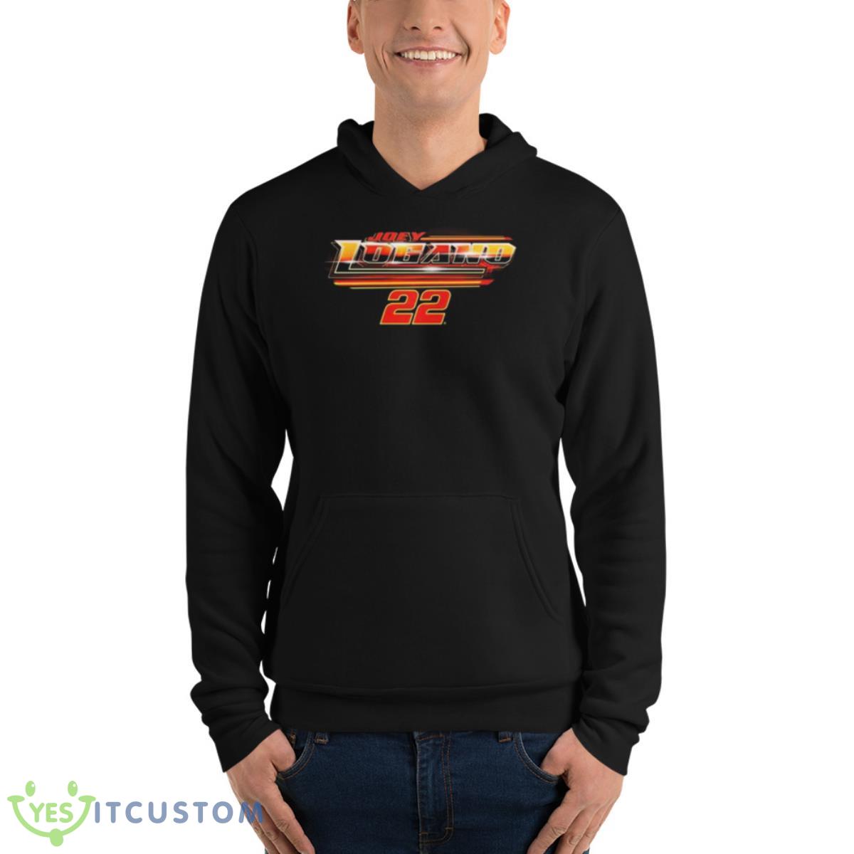 Joey Logano Team Penske Black 2023 #22 Shell Pennzoil Shirt 4 Joey Logano Team Penske Black 2023 #22 Shell Pennzoil Shirt - Unisex Fleece Pullover Hoodie
