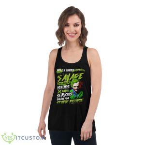 Joker Walk Away This Savage Has Anger Issues And A Serious Dislike For Stupid People Shirt - Women's Flowy Racerback Tank
