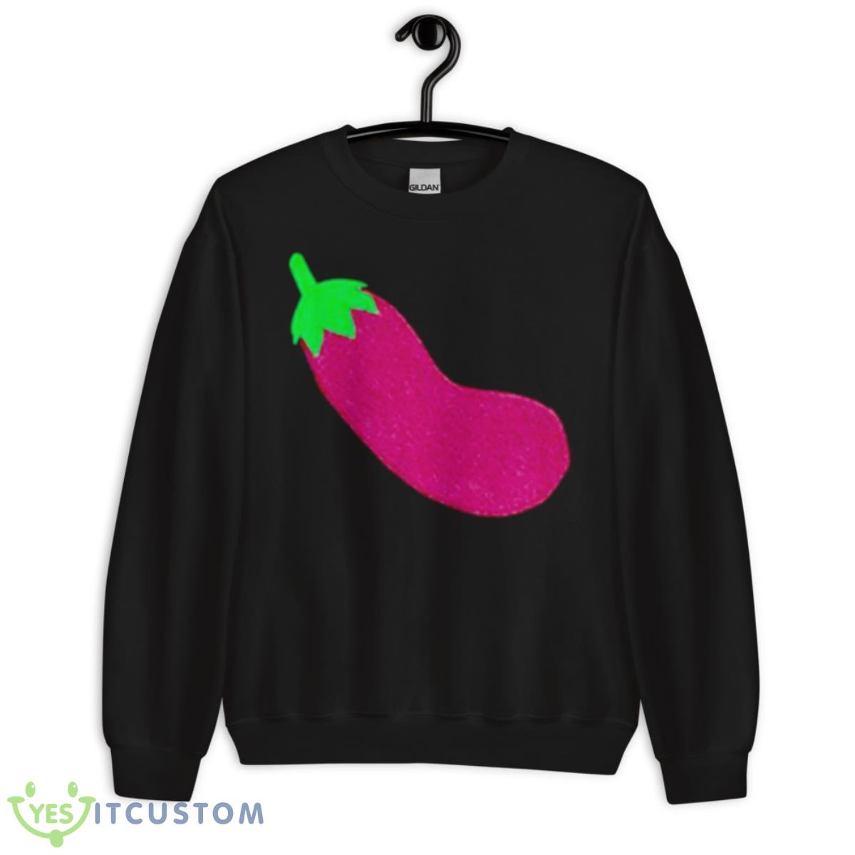 Josh Blue Eggplant Shirt 3 Josh Blue Eggplant Shirt - Unisex Crewneck Sweatshirt