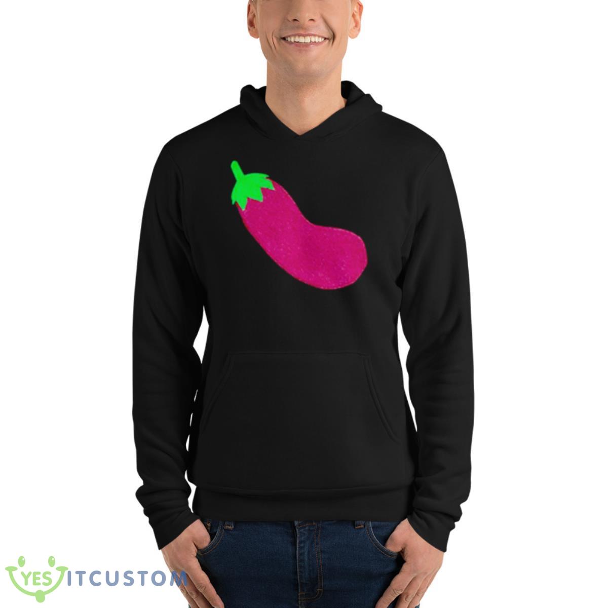 Josh Blue Eggplant Shirt 4 Josh Blue Eggplant Shirt - Unisex Fleece Pullover Hoodie