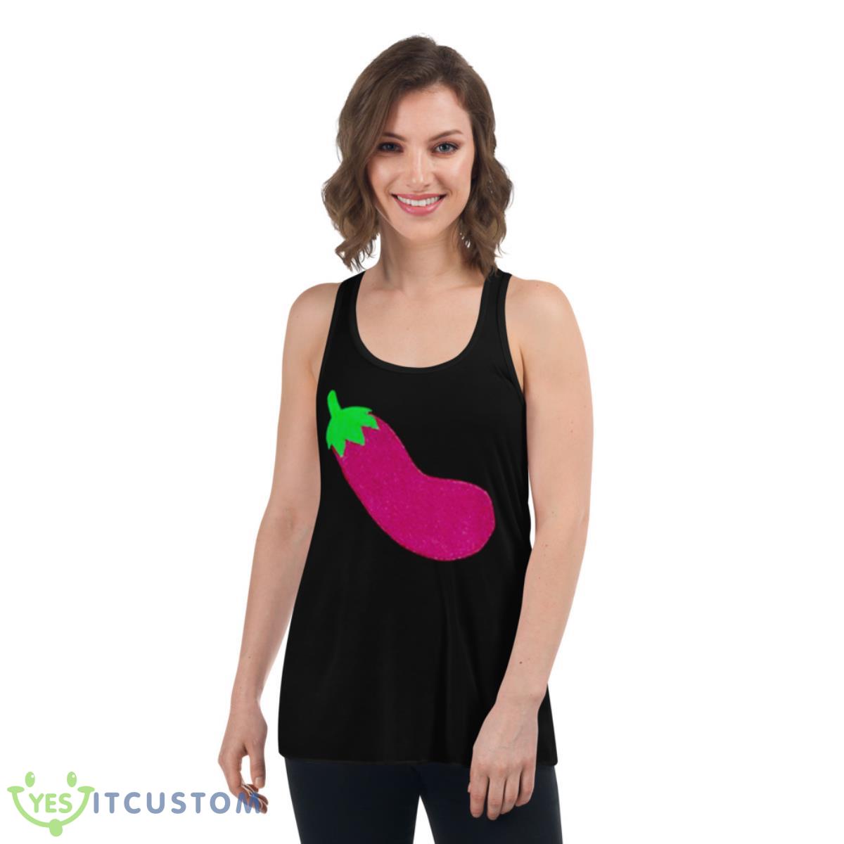 Josh Blue Eggplant Shirt 5 Josh Blue Eggplant Shirt - Women's Flowy Racerback Tank