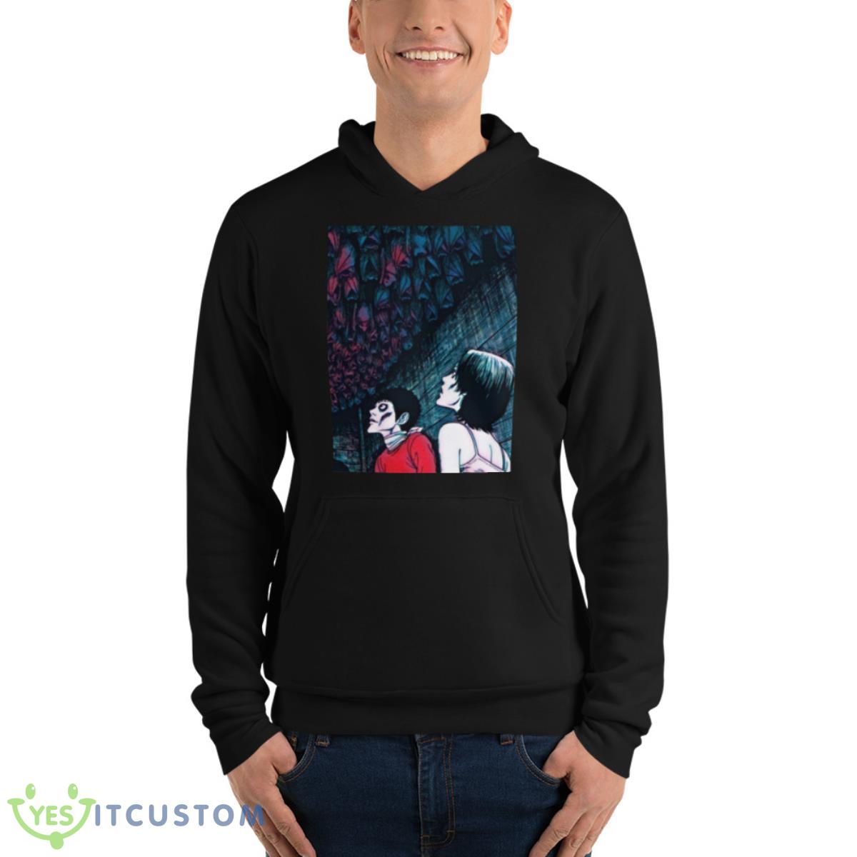 Junjito Bats Vampire Mangá Shirt 4 Junjito Bats Vampire Mangá Shirt - Unisex Fleece Pullover Hoodie