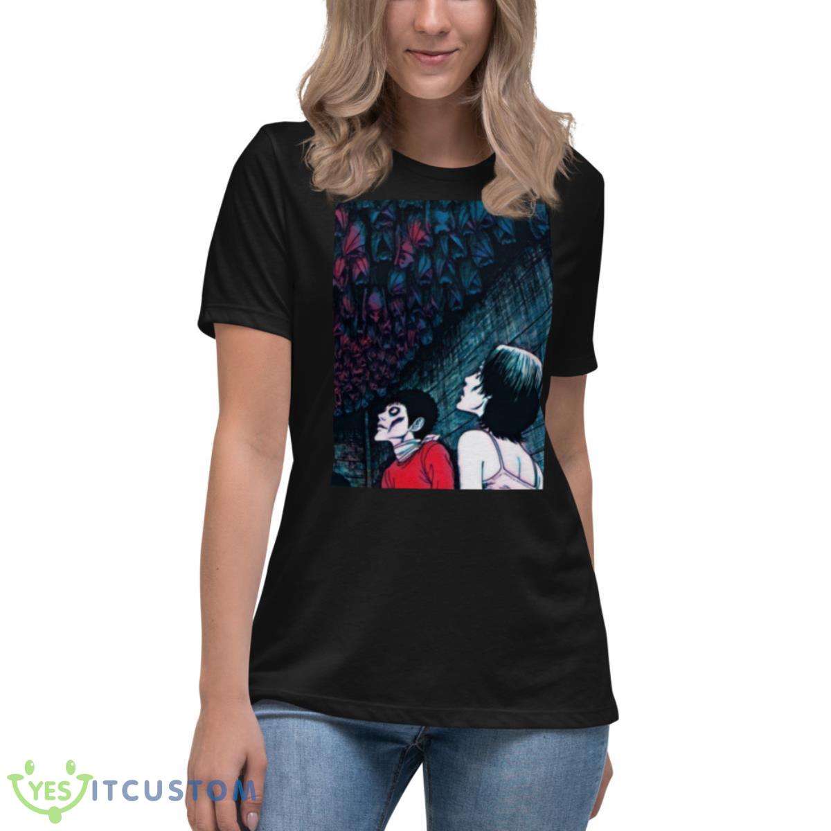 Junjito Bats Vampire Mangá Shirt 6 Junjito Bats Vampire Mangá Shirt - Women's Relaxed Short Sleeve Jersey Tee