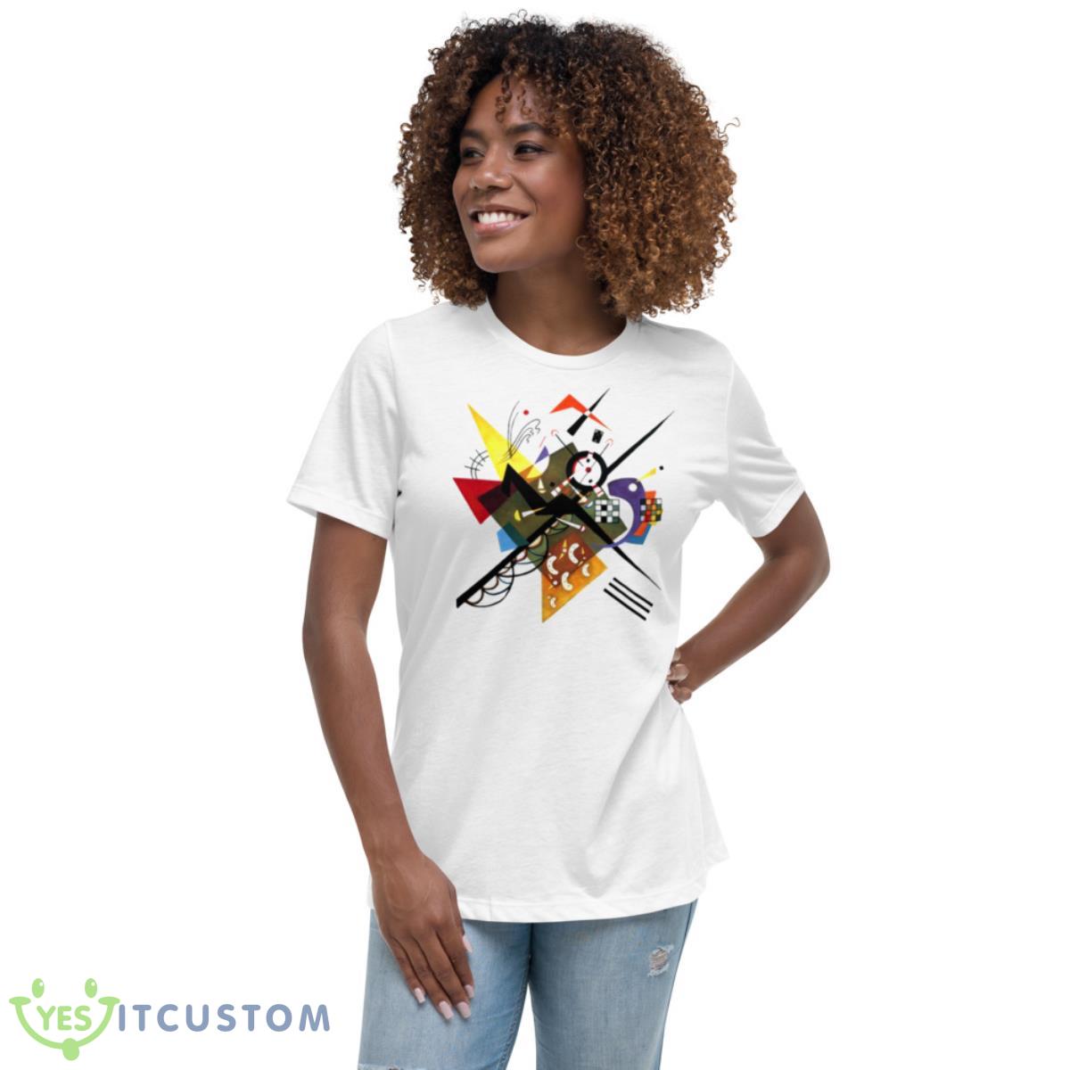 Kandinsky 1923 Sur Blanc Shirt 5 Kandinsky 1923 Sur Blanc Shirt - Women's Relaxed Short Sleeve Jersey Tee