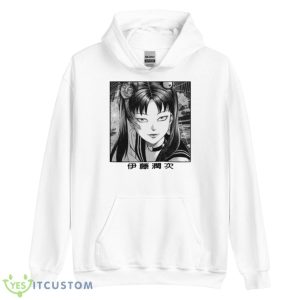 Kanji Text Design Tomie Junji Ito Shirt - Unisex Heavy Blend Hooded Sweatshirt