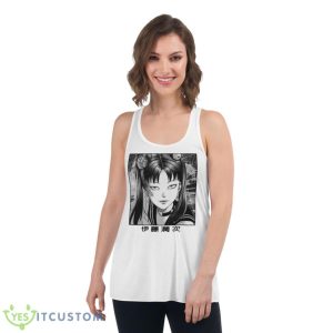 Kanji Text Design Tomie Junji Ito Shirt - Women's Flowy Racerback Tank