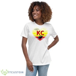 KC Football 2023 Kansas City Here We Go Again Shirt - Women's Relaxed Short Sleeve Jersey Tee