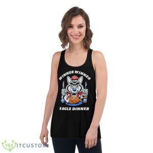 Kc Wolf Chiefs Winner Winer Eagle Dinner Shirt - Women's Flowy Racerback Tank
