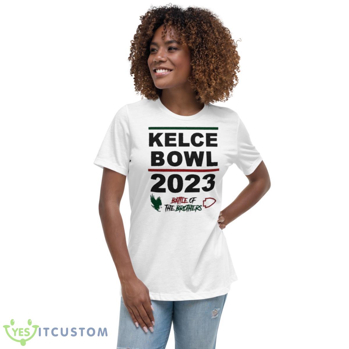 Kelce Bowl 2023 Battle Of The Brothers Shirt 5 Kelce Bowl 2023 Battle Of The Brothers Shirt - Women's Relaxed Short Sleeve Jersey Tee