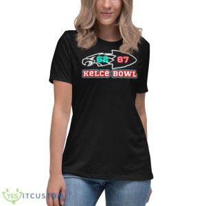Kelce Bowl 62 Eagles Vs 87 Chiefs Shirt - Women's Relaxed Short Sleeve Jersey Tee