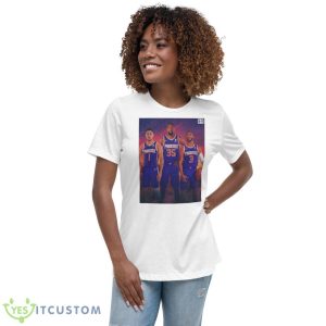 Kevin Durant Devin Booker And Chris Paul Shirt 9 Kevin Durant Devin Booker And Chris Paul Shirt - Women's Relaxed Short Sleeve Jersey Tee