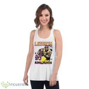 KING Lebron James 90s Vintage Bootleg Style Shirt 8 KING Lebron James 90s Vintage Bootleg Style Shirt - Women's Flowy Racerback Tank
