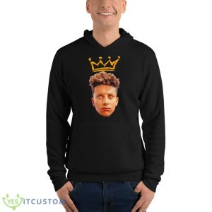 King Patrick Mahomes Drawn Crown Super Bowl LVII Shirt - Unisex Fleece Pullover Hoodie