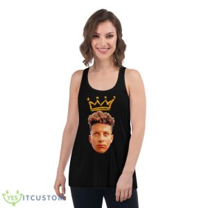 King Patrick Mahomes Drawn Crown Super Bowl LVII Shirt - Women's Flowy Racerback Tank