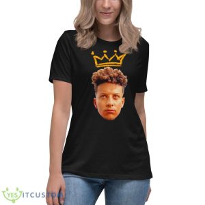 King Patrick Mahomes Drawn Crown Super Bowl LVII Shirt - Women's Relaxed Short Sleeve Jersey Tee