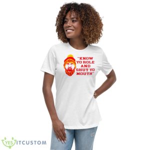 Know Your Role And Shut Your Mouth Travis Kelce Quote Afc 2023 Shirt - Women's Relaxed Short Sleeve Jersey Tee
