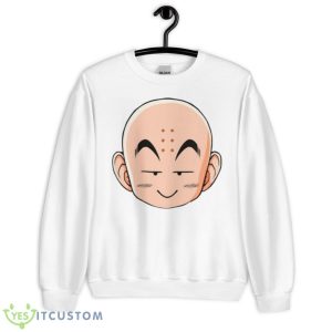 Krillin Head Funny Face Dragon Ball Shirt - Unisex Heavy Blend Crewneck Sweatshirt