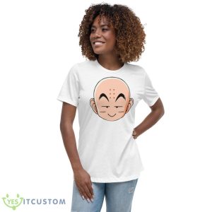 Krillin Head Funny Face Dragon Ball Shirt - Women's Relaxed Short Sleeve Jersey Tee