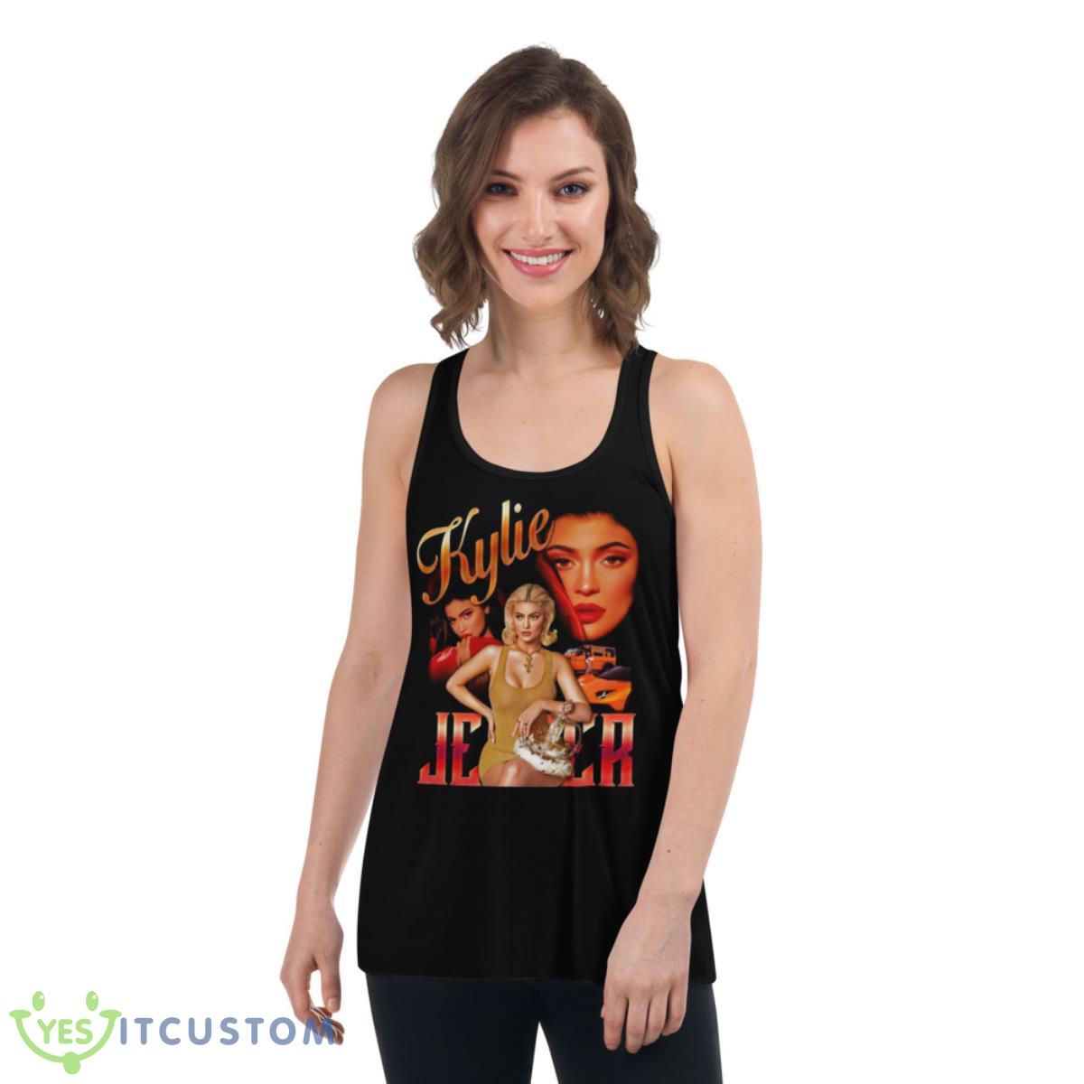 Kylie Jenner Portrait Shirt 5 Kylie Jenner Portrait Shirt - Women's Flowy Racerback Tank