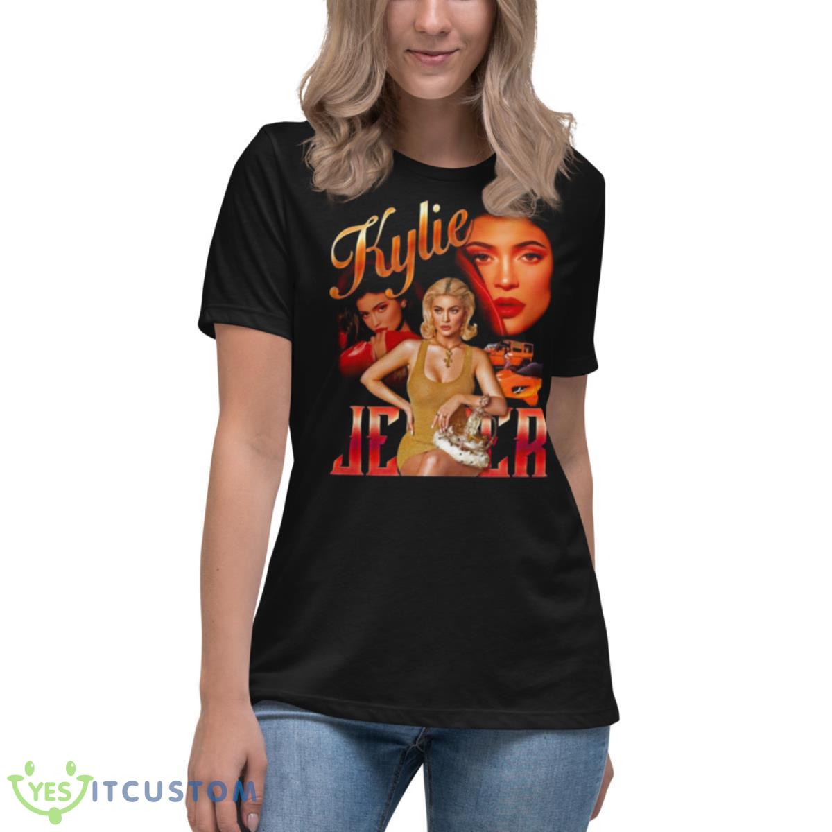 Kylie Jenner Portrait Shirt 6 Kylie Jenner Portrait Shirt - Women's Relaxed Short Sleeve Jersey Tee